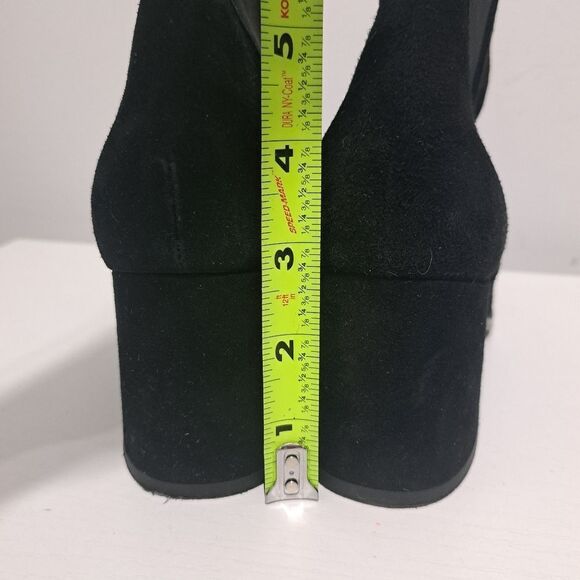 Antonio De Falia Slip On Leather Suede Goth Ankle Boots Block Heel Siz 8 Black - Picture 12 of 15